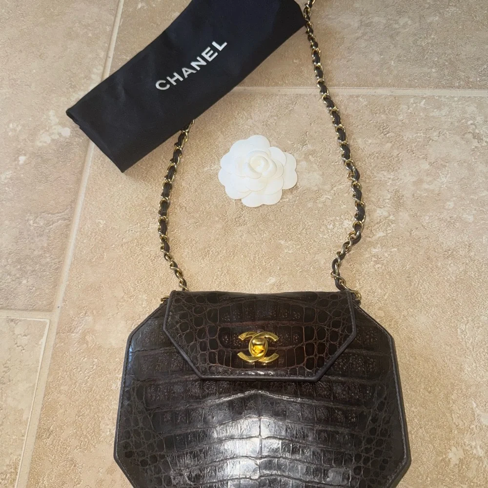 Chanel crocodile brown stunning bag - Picture 4 of 14